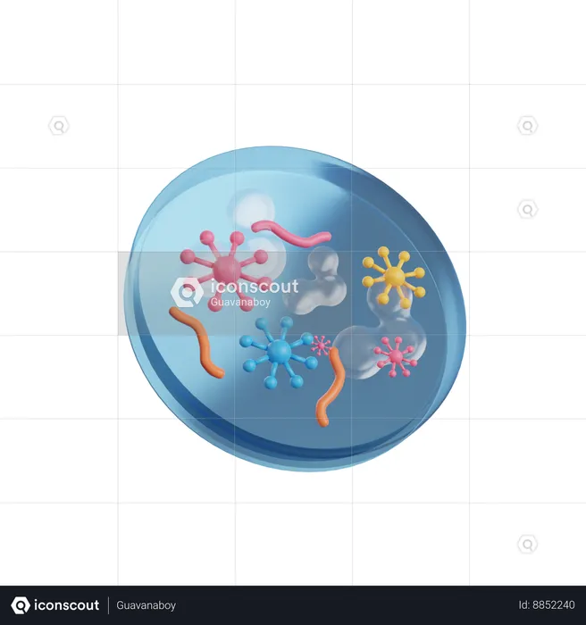 Bacterias  3D Icon