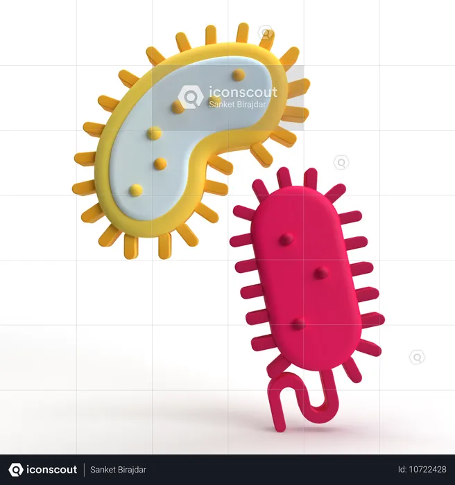 Bacterias  3D Icon