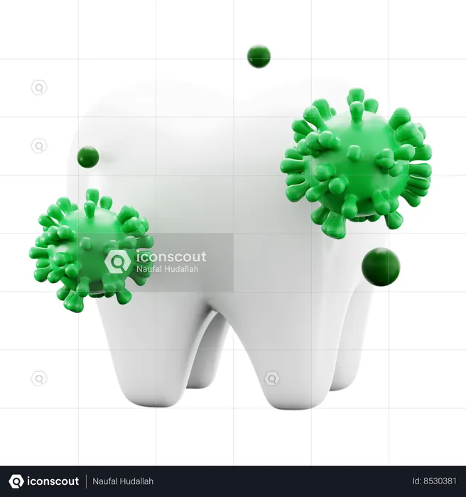 Bacterias dentales  3D Icon