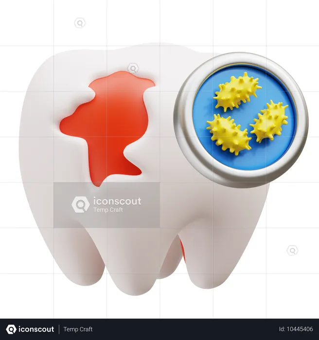 Bacterias dentales  3D Icon