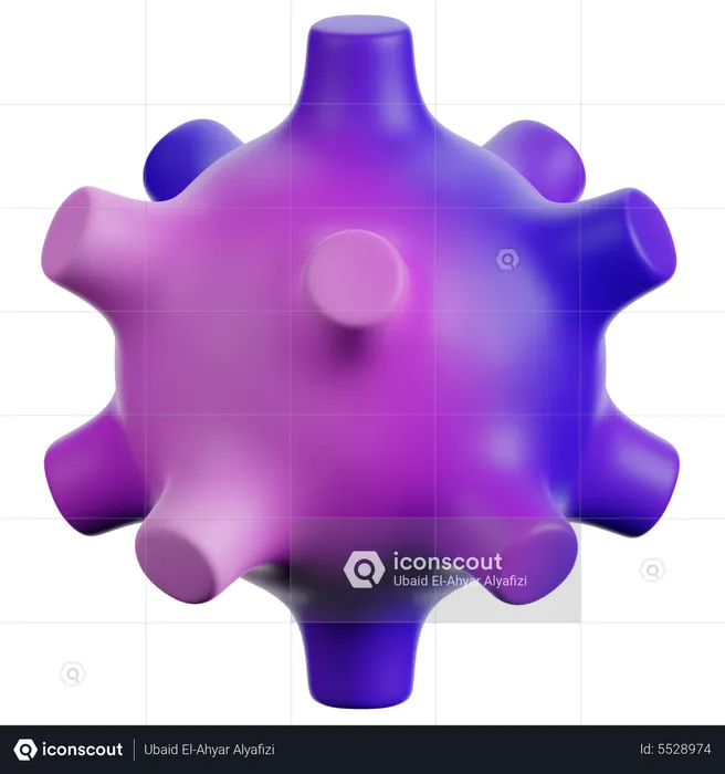 Forma abstracta de bacterias  3D Icon