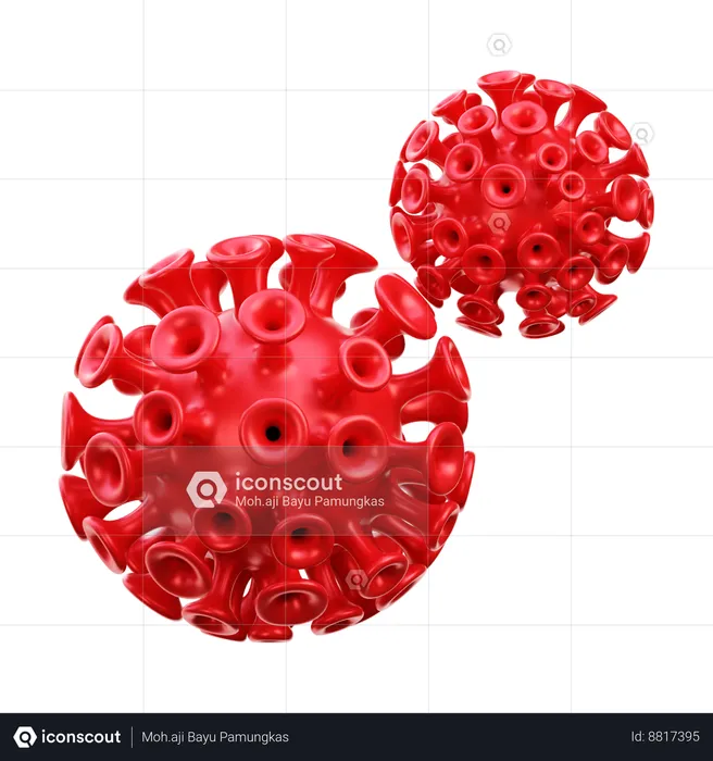 Virus  3D Icon