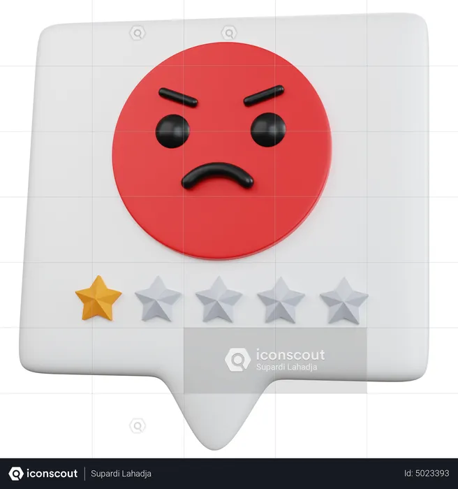 Bad Feedback With Emoji  3D Icon