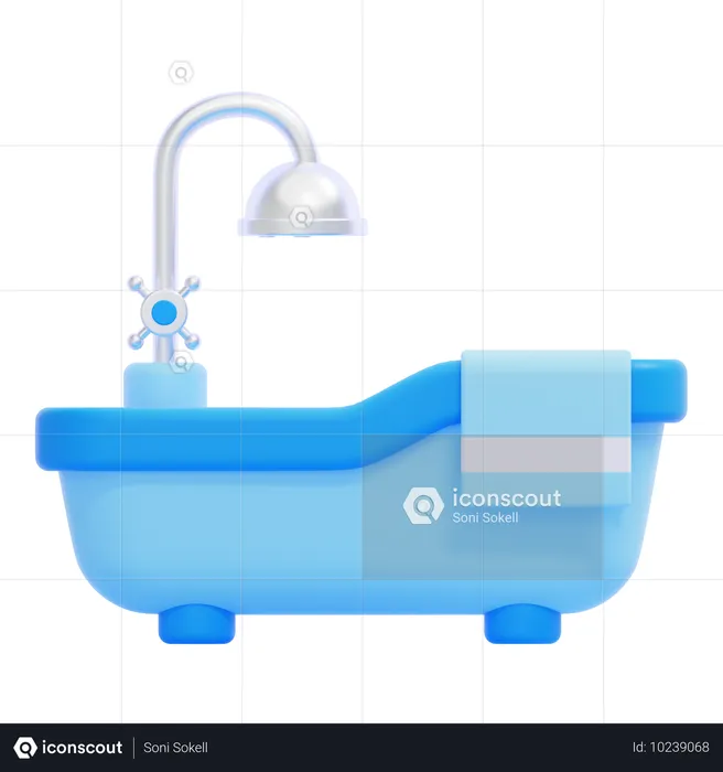 Badewanne  3D Icon