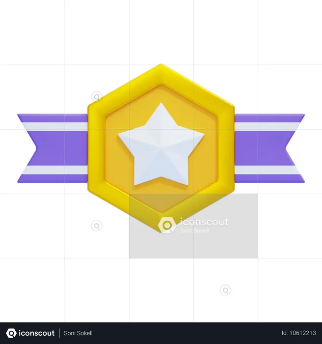 배지  3D Icon