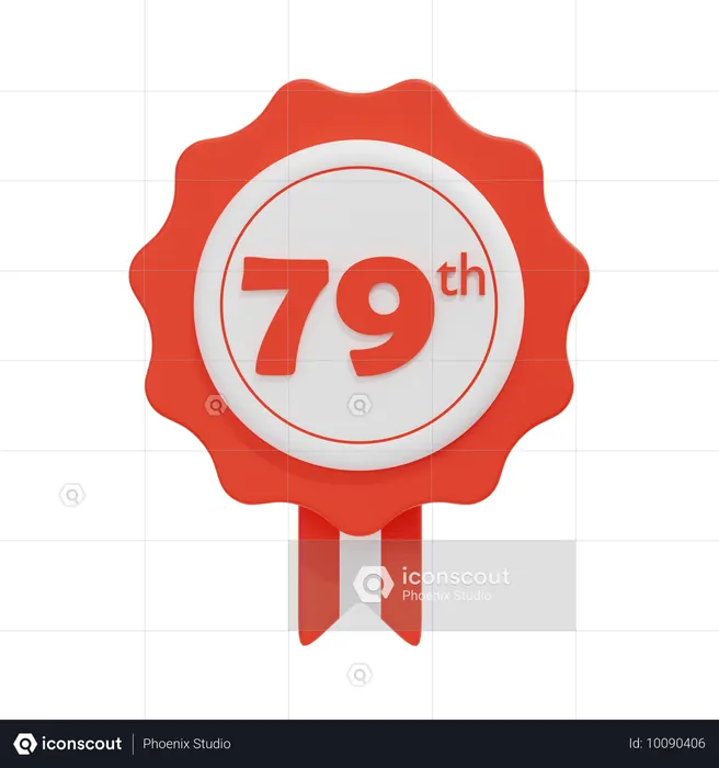 Badge 79th  3D Icon