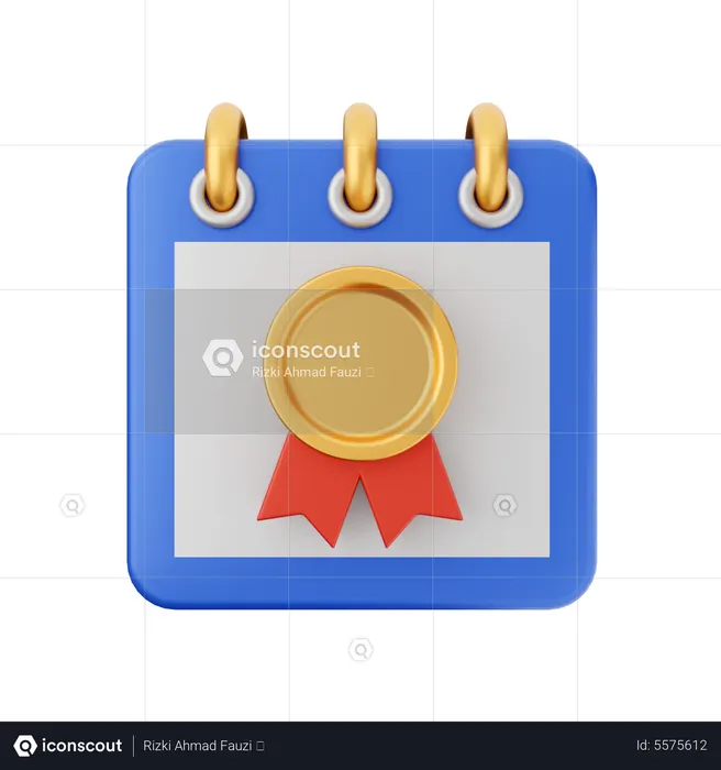 Badge Calendar  3D Icon