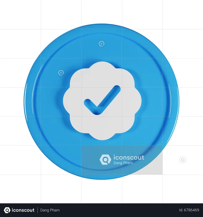 Badge Check  3D Icon