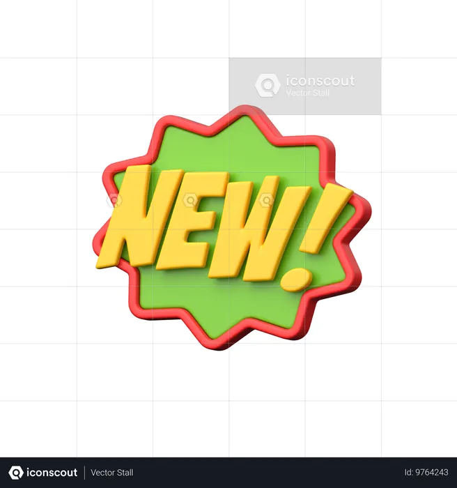 Badge de notification pour les nouveaux acheteurs ou vendeurs.  3D Icon