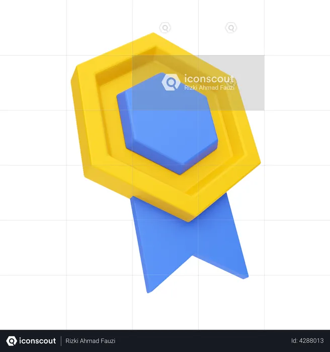 Insigne de récompense  3D Illustration