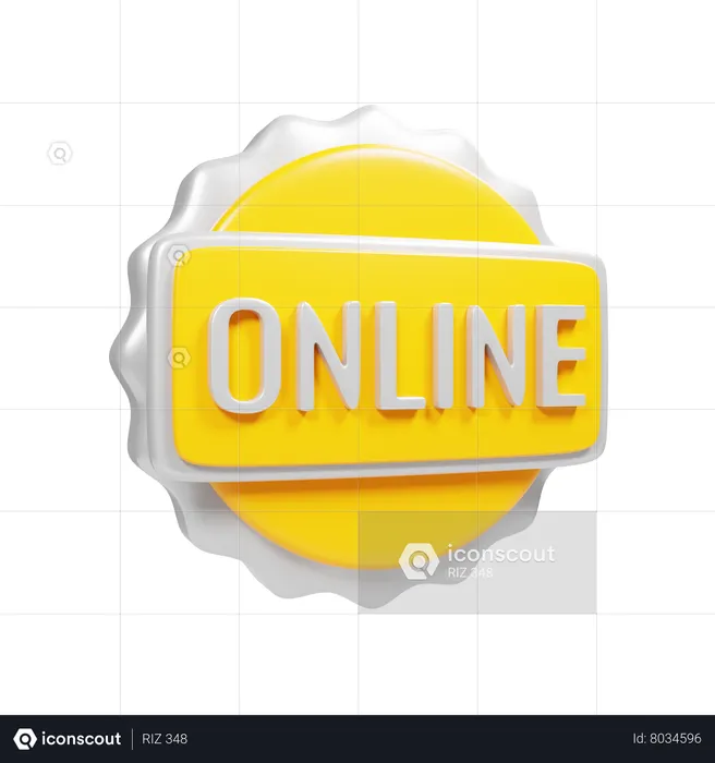 Badge en ligne  3D Icon