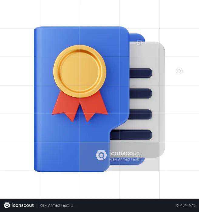 Badge Folder  3D Icon