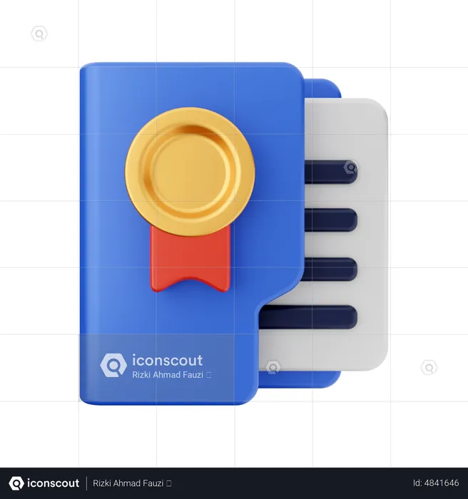 Badge Folder  3D Icon