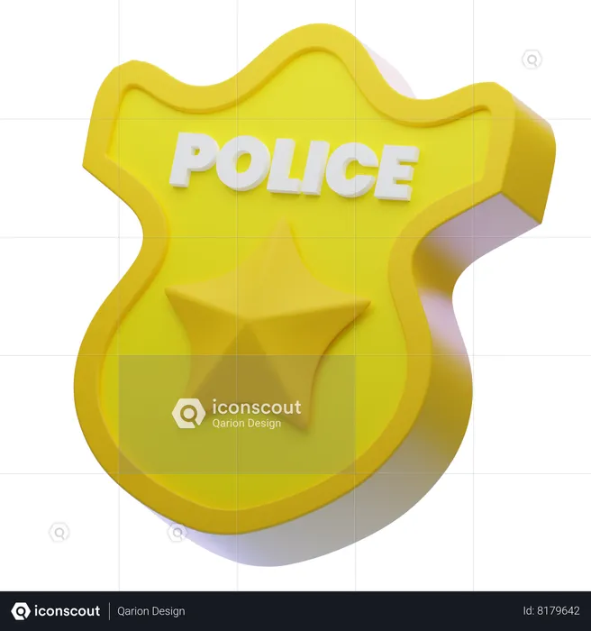 BADGE POLICE  3D Icon