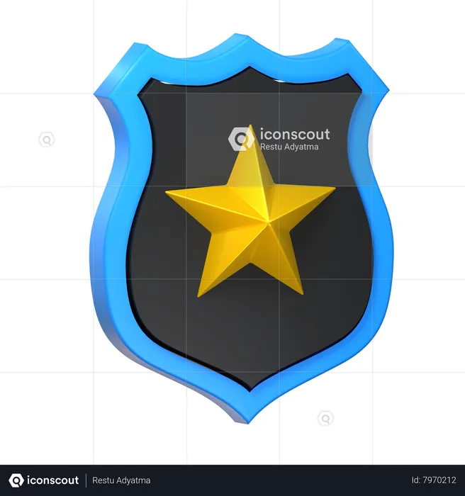 Insigne de police  3D Icon