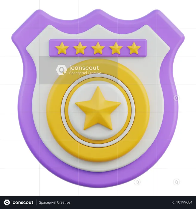 Badge de Sheriff  3D Icon