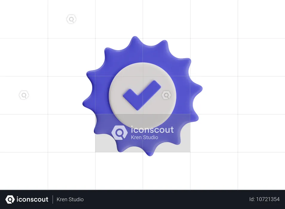 Badge vérifié  3D Icon