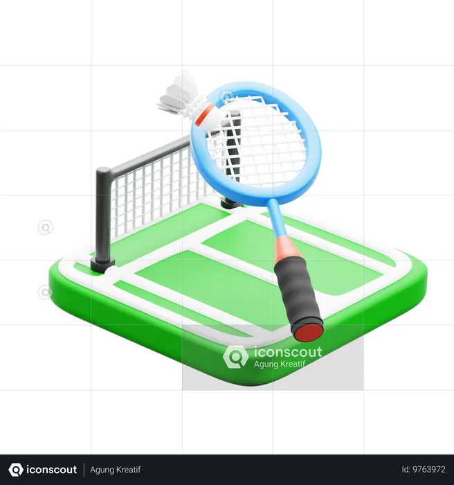 Badminton  3D Icon