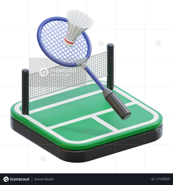 Badminton  3D Icon