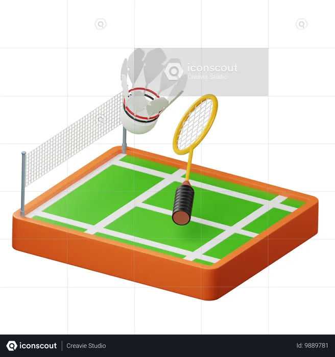 Badminton  3D Icon