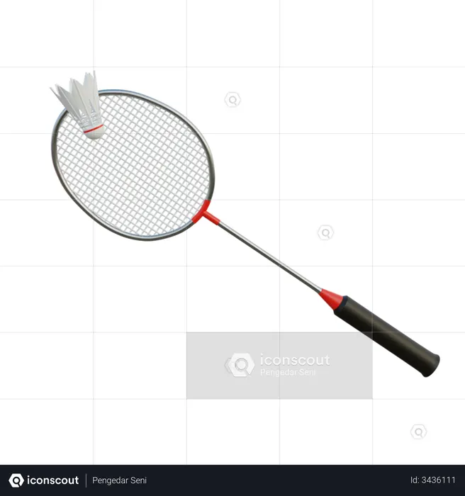 Badminton  3D Icon