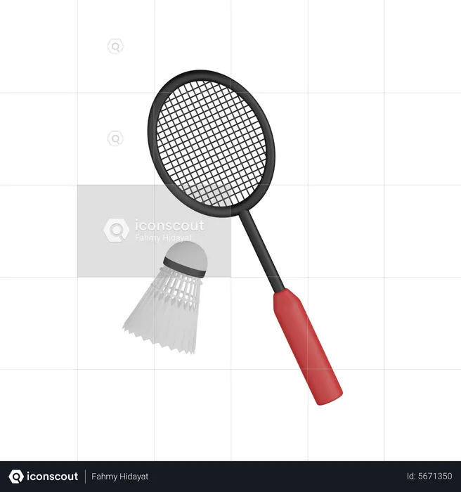 Badminton  3D Icon