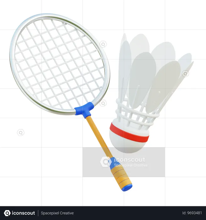 Badminton  3D Icon