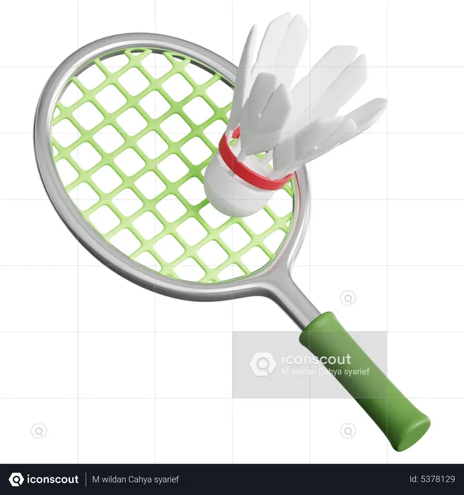 Badminton  3D Icon