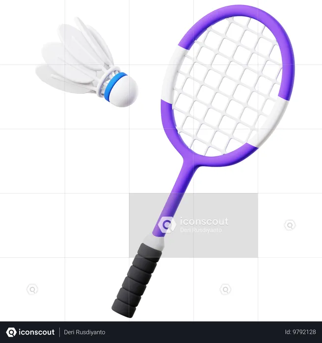 Badminton  3D Icon