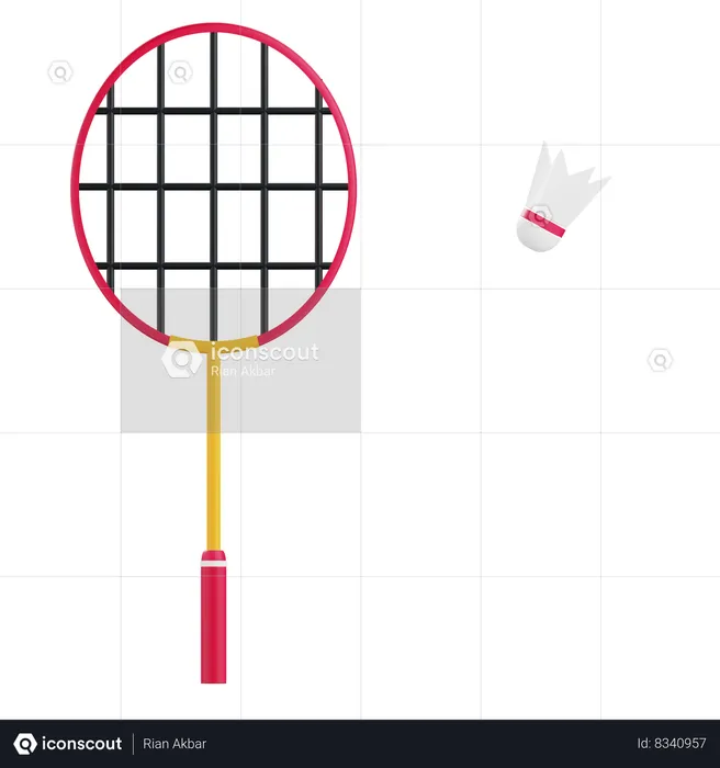 Badminton  3D Icon