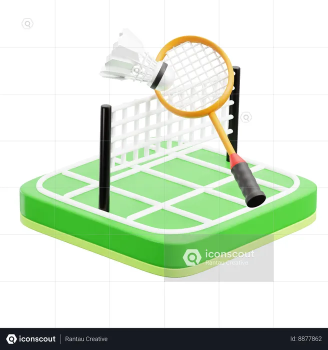 Badminton  3D Icon