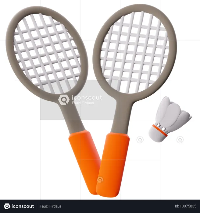 Badminton  3D Icon