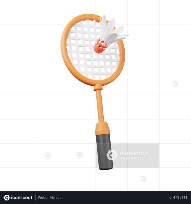 Badminton  3D Illustration