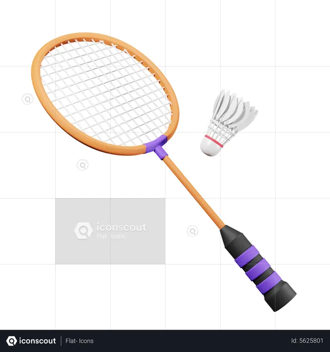 Badminton  3D Illustration