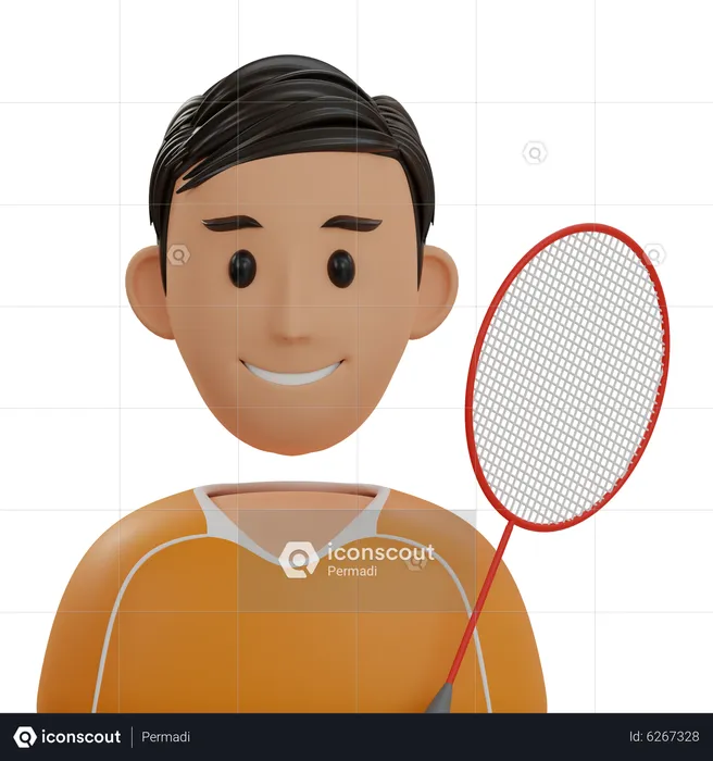 Badminton Avatar  3D Icon