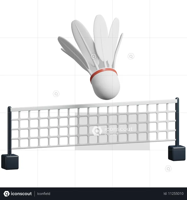 Badmintonball + Netz  3D Icon