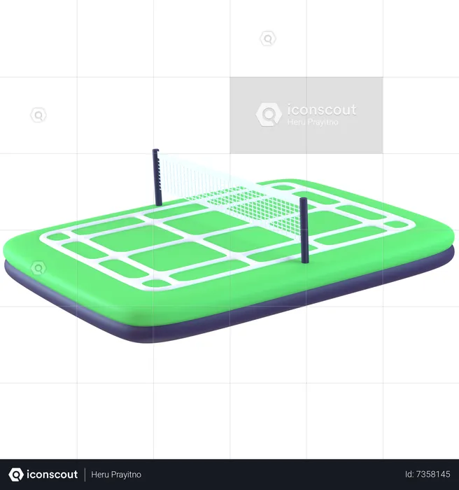 Badminton Court  3D Icon