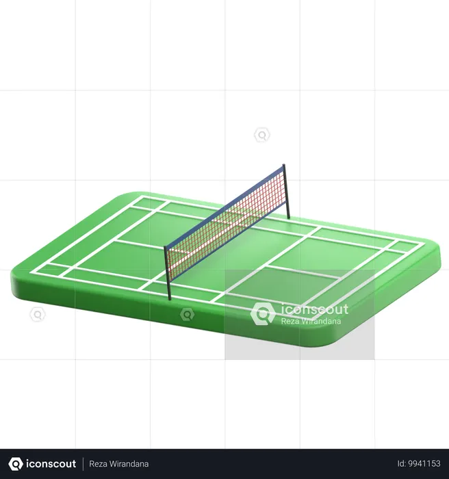 Badminton Court  3D Icon