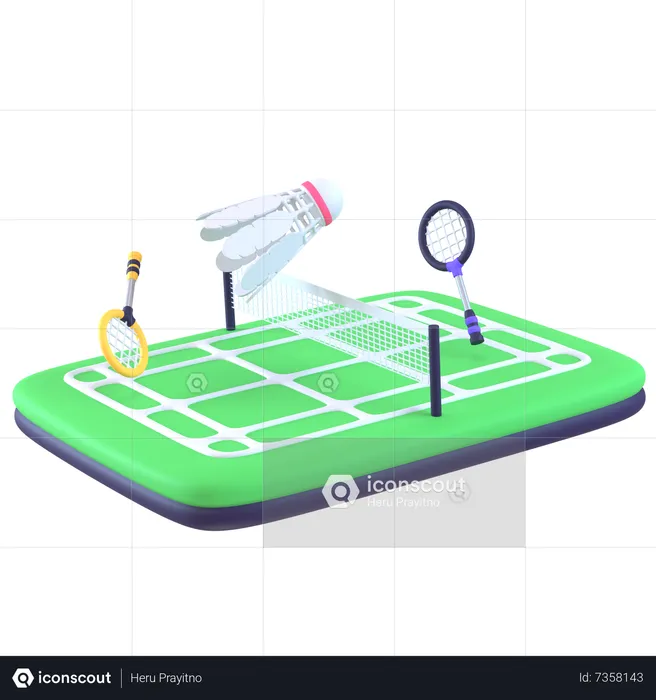 Badminton Court  3D Icon