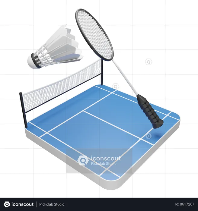 Badminton field  3D Icon