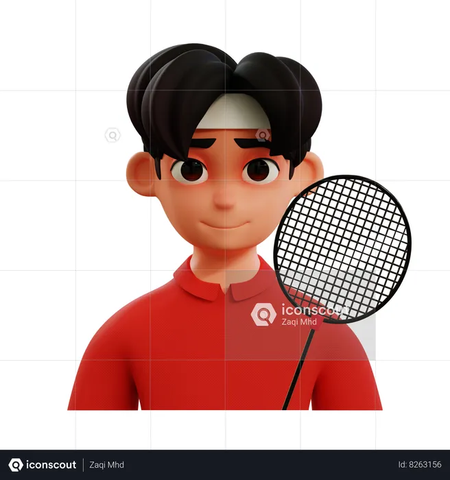 Badminton Player  3D Icon