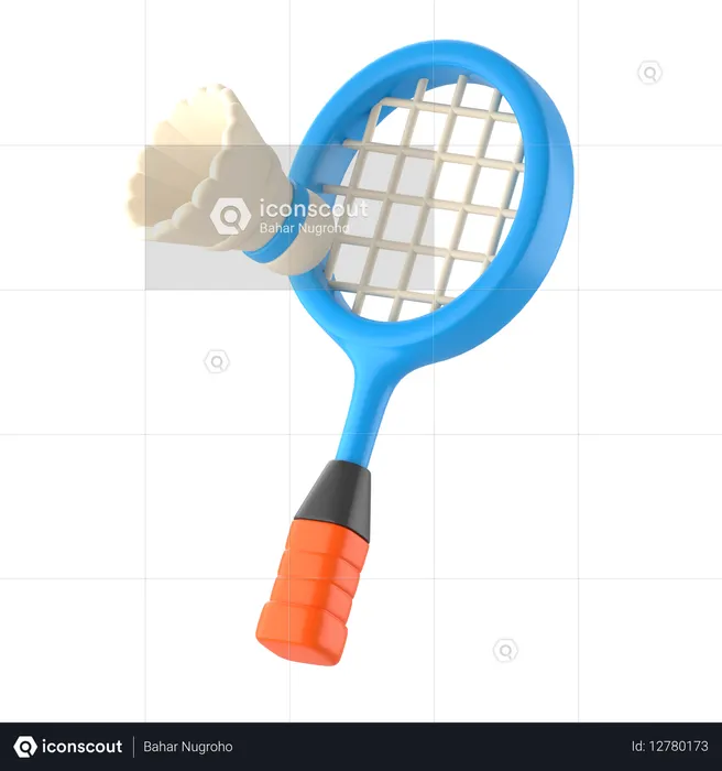 Badminton Racket  3D Icon