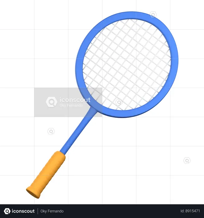 Badminton Racket  3D Icon