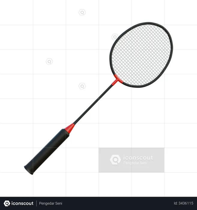 Badminton Racket  3D Icon