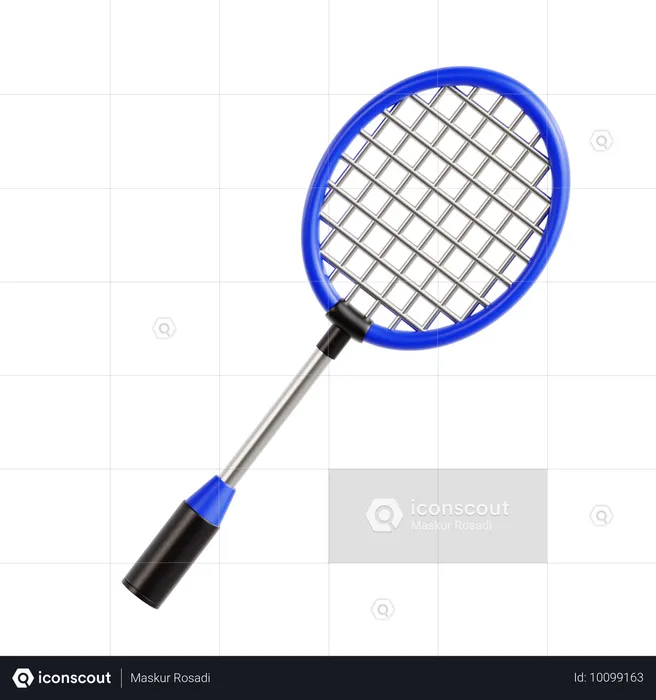 Badminton Racket  3D Icon