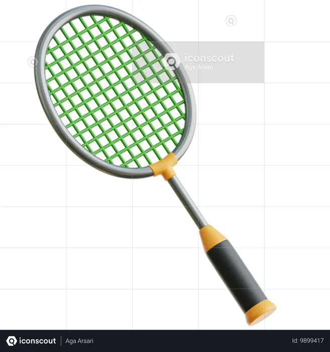 Badminton Racket  3D Icon