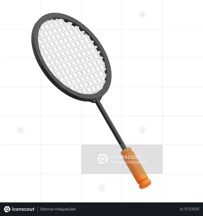 Badminton Racket  3D Icon