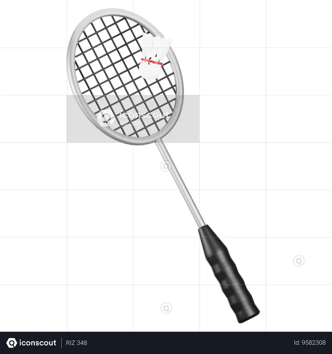 Badminton Racket  3D Icon