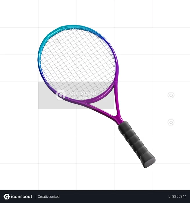 Badminton Racket  3D Illustration