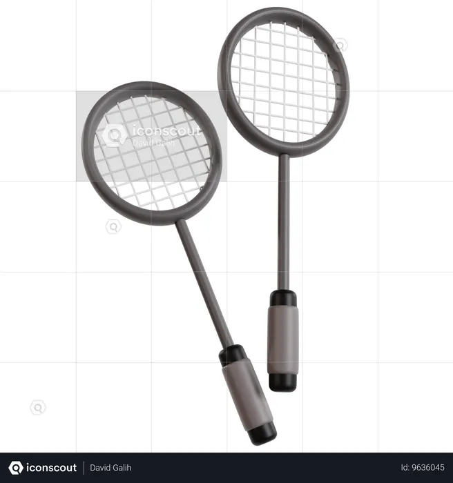 Badminton Racket Dynamics Sport  3D Icon